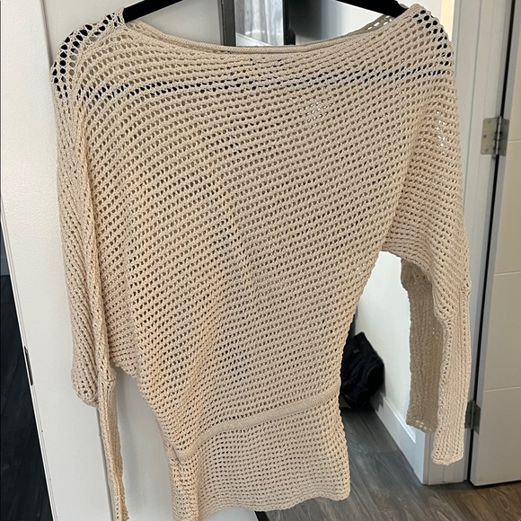 Reiss Cream Open Knit Sweater - Picture 2 of 3